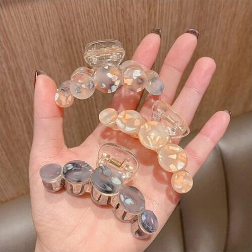 Korea Girl Temperament Elegant acetic acid Hair Claws Clip Womens Retro French Colors Headdress Hair Accessories for Women