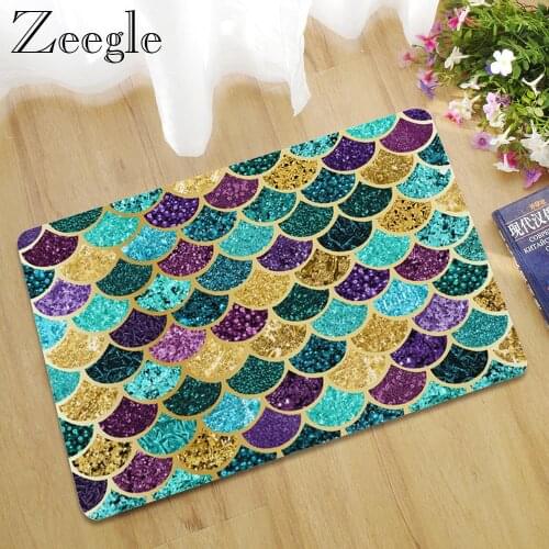 Zeegle Floor Mat Doormat Rubber Living Room Carpet Bathroom Non-slip Shower Rug Outdoor Mat Soft Hallway Carpet Indoor Rug