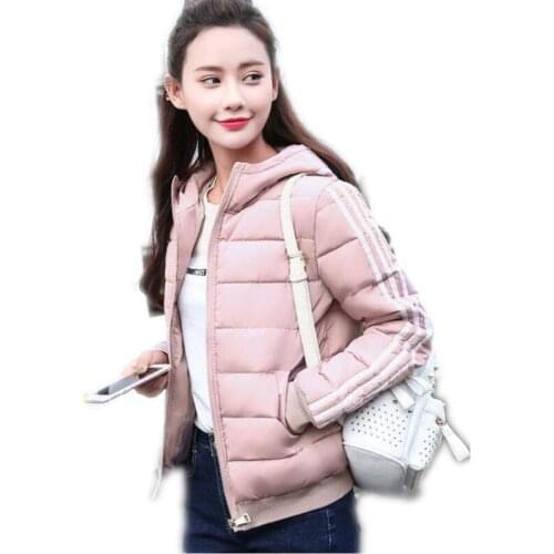 Fashion Sweet Winter Autumn Women Down Cotton Jacket 2018Short Plus Size 3XL Parkas Female Slim Hooded Warm Outerwear ParkasQ393