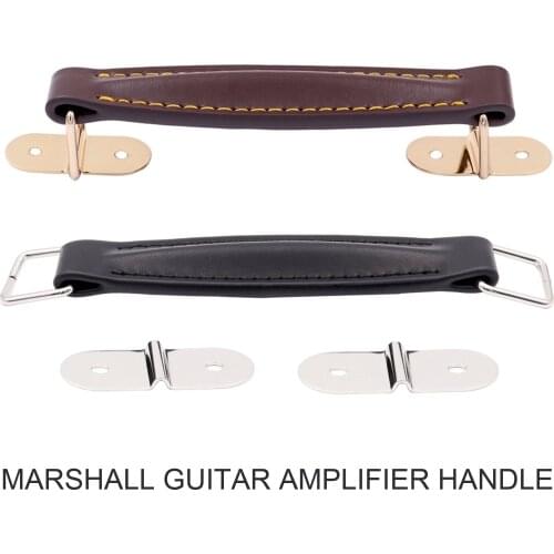 GUITAR AMP HANDLE 1PC Black Vintage Leather Handle Strap For Marshall Fender Guitar Amplifier Speaker Cabinet Radio CD Player
