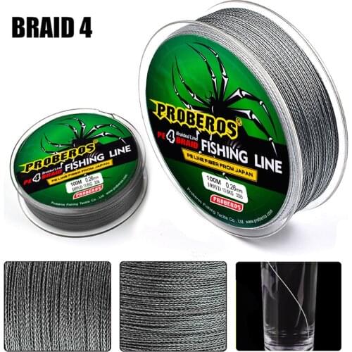 100m 4 Strands Braided Fishing Line Replacement Multifilament 0.4-10 Smooth Lure Fishing Wire Flexible Fish Tackle Accessories