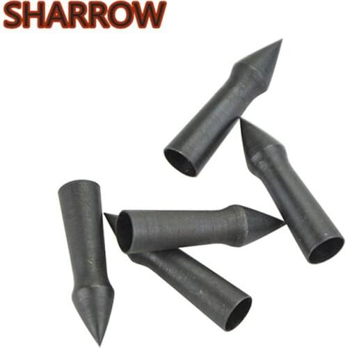 12/24Pcs 100Grain Archery Steel Arrowhead Target Points Tips Bullet Broadhead For Arrow Shooting Training Target Accessories