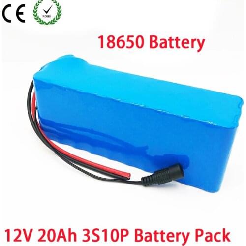 12V 20Ah Rechargeable Battery DC 12.6V 18650 Li-ion Battery 20AH Hunting Xenon Fishing Lamp Outdoor Light Source