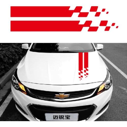 2pcs 90x9cm Black White Red Car Sticker Vinyl Car Bonnet Stripes Hood Sticker Cover For MINI Cooper R50 R53 R56 R55