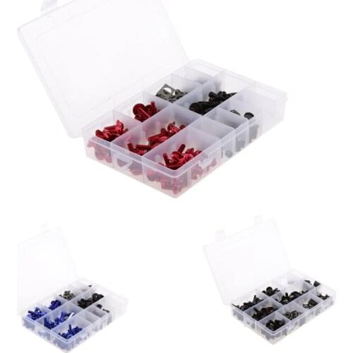 223 Pieces Motorcycle Windscreen Fairing Bolts Fastener Clips Screws Hardware