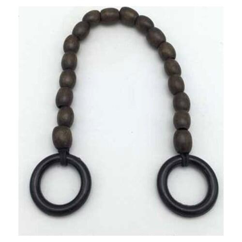 5 pairs 9 inches Brown Wooden Beads Rope Handles