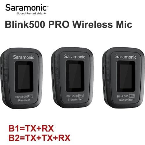 Saramonic Blink500 Pro B1 B2 Blink 500 Wireless Lavalier Microphone Studio Condenser Interview Mic Dual Channel for Phone Camera