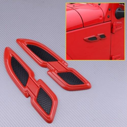 Hood Side Fender Air Vent Intake Cover ABS Fit for Jeep Wrangler TJ JK JL 1997 1998-2011 2012 2013 2014 2015 2016 2017 2018 2019