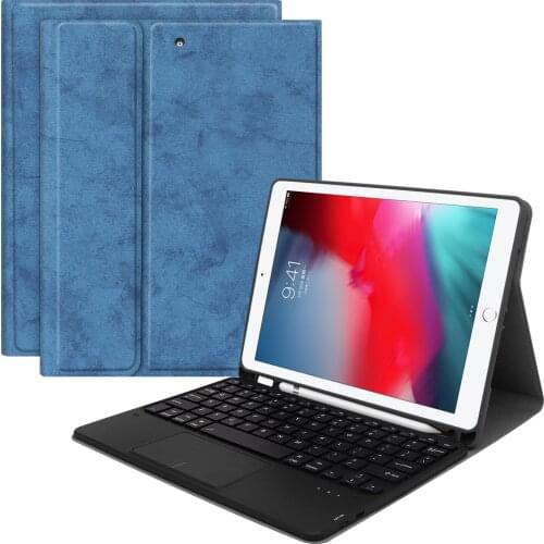 Touchpad Keyboard Case for iPad Air 3 10.5 2019 Pro 9.7 2017 Cover W Pencil holder funda For iPad 7th 10.2 7.9 touchpad Keyboard
