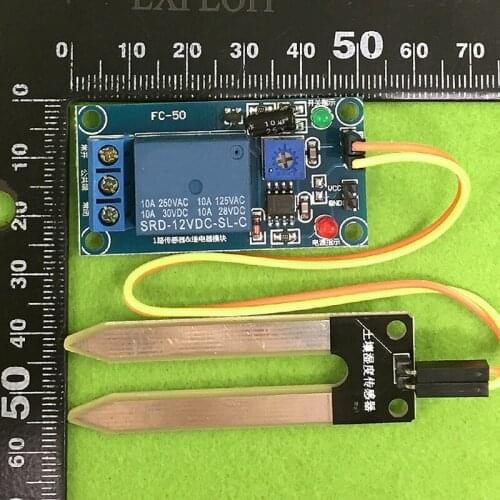 DC 12V Soil Moisture Sensor Smart Electronics Soil Humidity Sensor Controller Relay Module For Automatic Watering