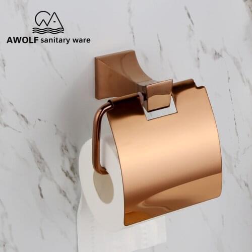 Modern Bathroom Accessories Toilet Paper Roll Holder Wall Mounted For WC Brass Gold Paper Holder Hook Copper Towel Rack AZ5102