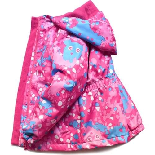 Children/kids/girls jacket, 2019 new autumn/spring windrpoof jacket with warm fleece lining, size 100 to 140