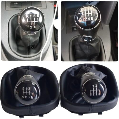 For Volkswagen VW Caddy 2 II MK2 Touran 2004-2009 Shifter Car Leather Boot Gear Shift Knob Head Lever Cover Accessories
