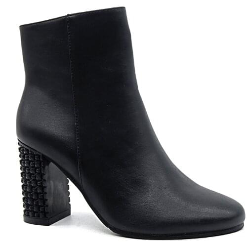 Elegance Females fashion heel shoes High square heel Ankle Classic Boots With pointed Toe beauty shape zipper style solid boots