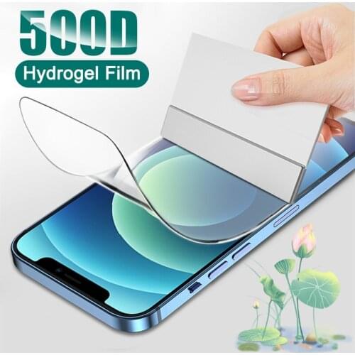 HD Full Cover Film For iPhone 11 12 Pro XS Max X XR 12 mini Screen Protector iPhone 8 7 6 6S Plus Hydrogel Film Not Glass