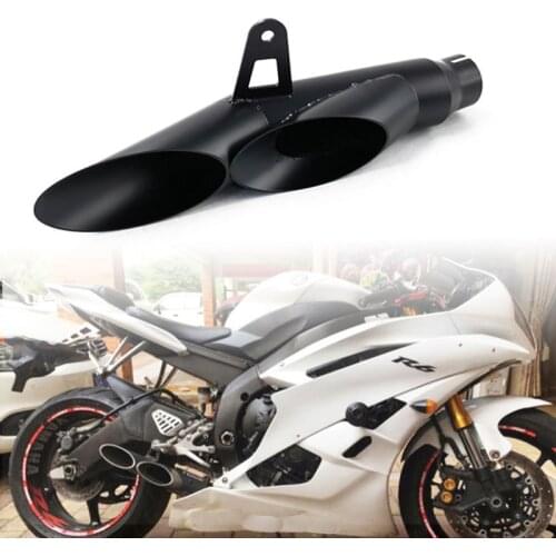 MOTERCROSS Motorcycle Dual Outlet Exhaust Muffler Tail Pipe For Yamaha YZF R6 for Suzuki GSXR S1000 S1000RR CBR250RR