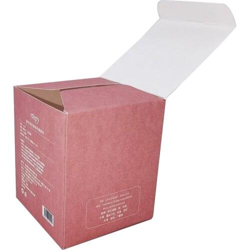 Customized Pink Square Essential Plant Scented Candle Card Paper Box