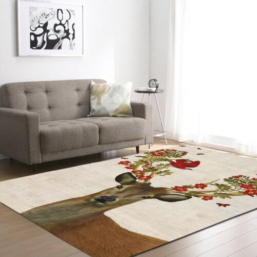 Milu deer Living room carpet bedroom fashion rug Absorbent Non-slip Modern Carpet for hallway children cute play pad