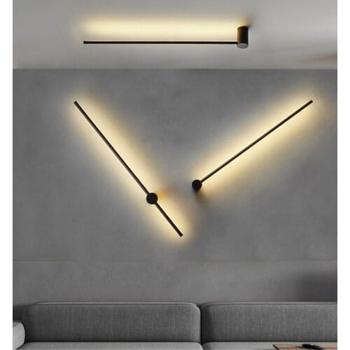 Nordic Minimalist Long Wall Lamps Modern Led Sconce Indoor Living Room Bedroom Bedside Lamp Home Decor Lighting Fixtures