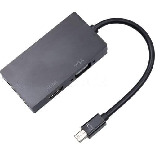 New Mini Thunderbolt Mini Display Port MINI DP Male To HDMI-compatible DVI VGA Female Adapter Converter Cable