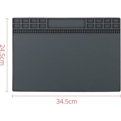 Soft Silicone Work Pad Heat Resistant Insulation Desk Hot Air Gun Station Mat Mobile Phone BGA PCB Soldering Repair Tool