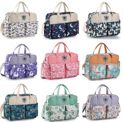 Multicolored Baby Diaper Bag Large-capacity Fashionable Mothers Maternity bag Baby Stroller Nappy Bag Waterproof Mummy Bag