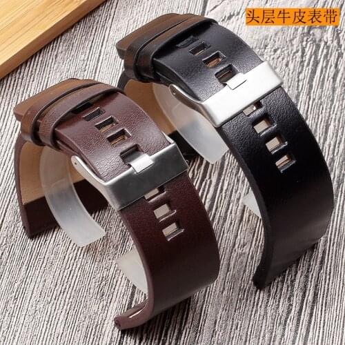 Genuine Leather strap watchband26 27 28 30 32 34mm Mens watch bracelet For Diesel watches DZ4386 1657 1399 1206 4323 black band