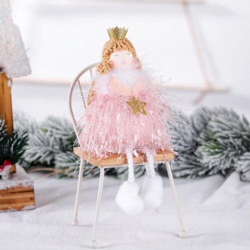 Christmas Ornament Pink Room Decor Angel Pendant Gnome Merry Christmas Decorations for Home Christmas Tree Decoration New Year