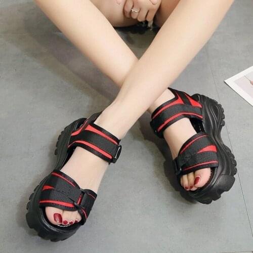 2021 Summer sponge cake sandals womens thick-soled wedges with open-toe womens shoes sports and leisure sandals thick heels