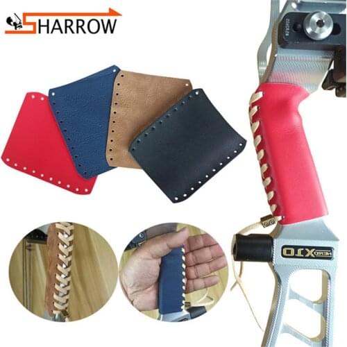 Compound Bow Riser Grip Traditional Hunting Bow Handle Anti-slip Wear Cover Leather Protective Gear Archery Shooting Acessories