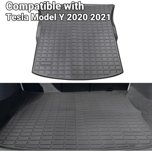 Tesla Model Y Rear Trunk Mat TPE Waterproof Heavy Duty Cargo Trunk Liner Protect Pad For Tesla Model Y 2020 2021