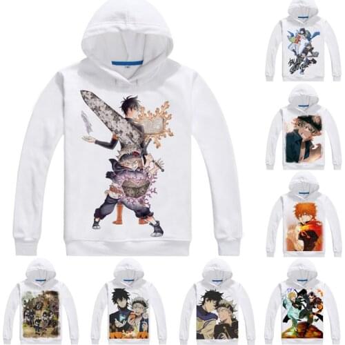 Asta Asuta Yuno Mens Hoodies Yuki Tabata Black Clover Burakku Kuroba Men Sweatshirt Streetwear Anime Hoodie Printed Long Hooded