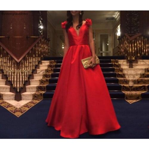 A Line Evening Dress Sleeveless Red Satin Long Formal Holidays Wear Graduation Party Pageant Gown Custom Made Plus Size