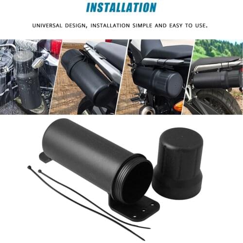 Universal Off-Road Motos Motorcycle Accessories Waterproof Tool Tube Gloves Raincoat Storage Box with Mounting Ties