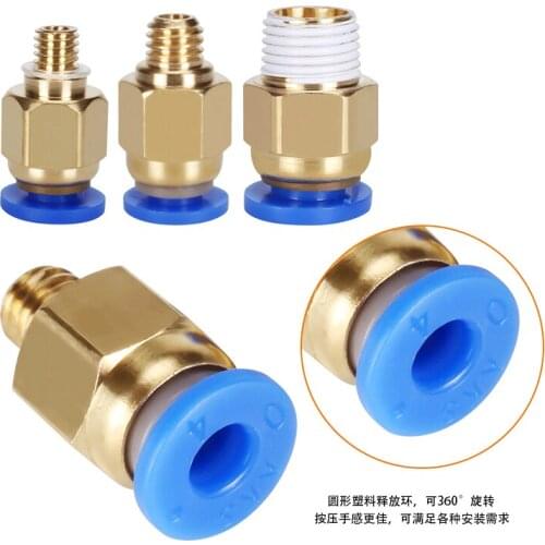 YYT 5PCS J-head pneumatic connector quick quick plug thread straight through PC4PC6-01/m5m6