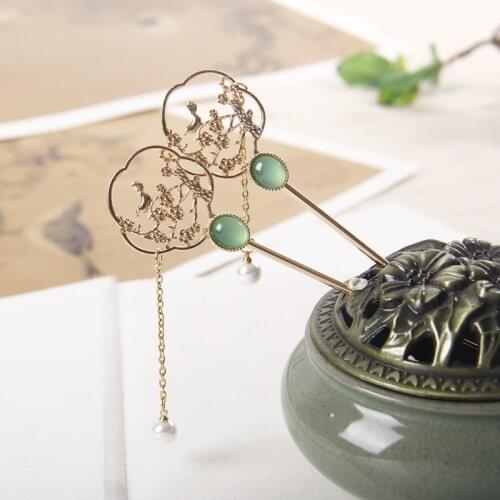 Fashion Magic wand Hair Claw Direct Plate Hairpin Red White Bridal Headdress Hair Sticks Jewelry Ornaments Chinese Ancient Style