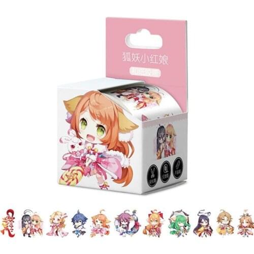 10 boxes Anime Fox demon matchmaker Tape TOY Tu Shan Su Su hong hong Washi Tape Paper Hand account sticker 40mm x 5m