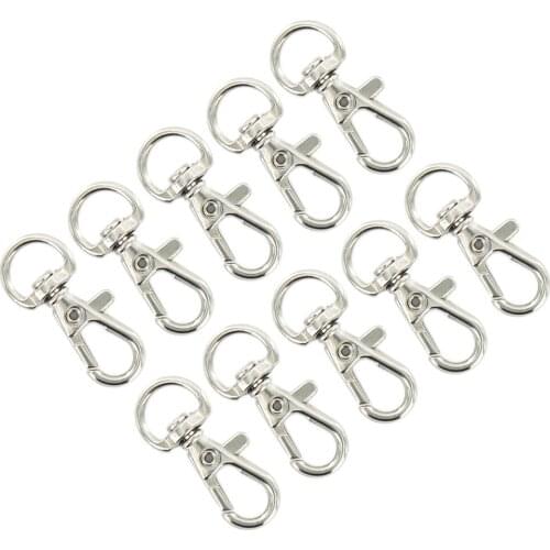 10pcs Metal Clasp Swivel Trigger Clips Snap Hooks Key Bags DIY Craft Supply