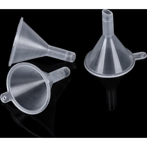 10Pcs Mini Transparent Plastic Funnel Hopper Kitchen Cooking Accessories Gadgets Perfume Emulsion Packing Auxiliary Tool