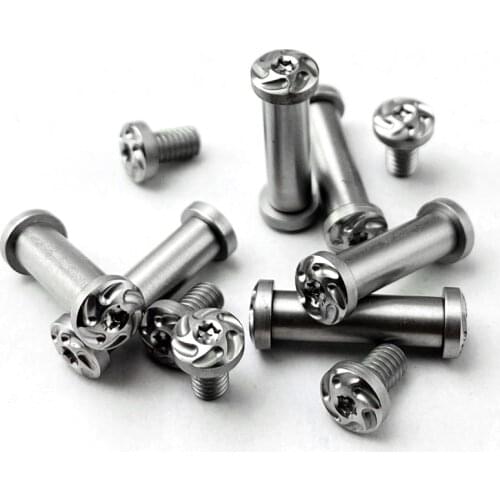 2Pieces M4 Knives handle screw Rivet For DIY tools material Knife handle plate Fastening Plum style Furniture processing screw