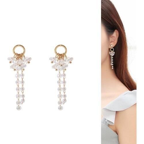 2020New 50Pcs Crystal Pearl Temperament Tassel Button for DIY Jewelry Earrings and Necklace pendants or Hair Accessoriess BY44