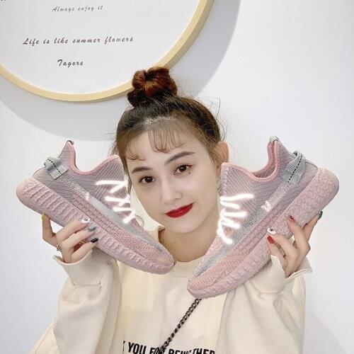 2020 Mesh Sneakers Women Vulcanized Shoes Lace-Up Solid Flat Platform Spring Autumn Outdoor Pink White Wedges Shoes for Women