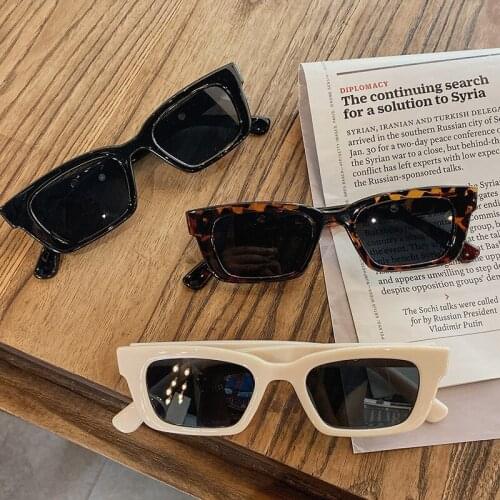 2021 New Women Rectangle Vintage Sunglasses Brand Designer Retro Points Sun Glasses Female Lady Eyeglass Cat Eye Driver Goggles