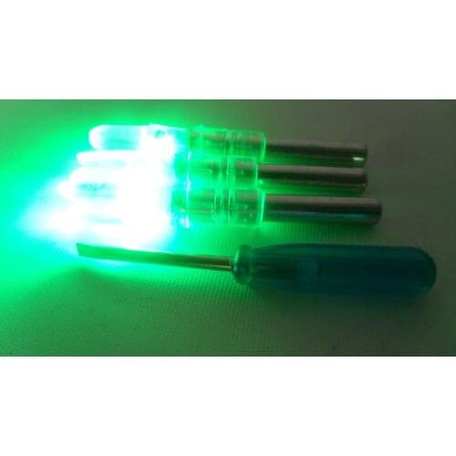 3pcs/lot Automatically Green Lighted Nock Compound Bow Led lighted Arrow Nock Size 6.2mm