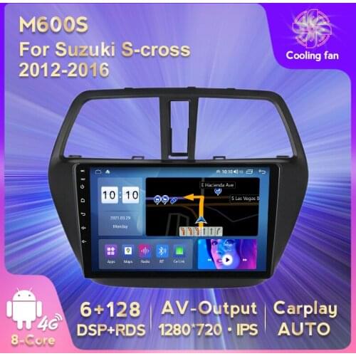 IPS HD 1280*720 Android 11 Car GPS Navigation DVD Multimedia Player for Suzuki SX4 S-Cross 2012-2016 Stereo Player Carplay AUTO