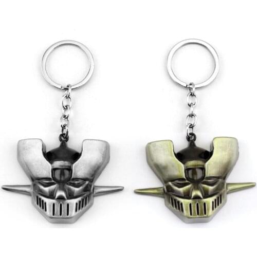 Dongsheng 2 Colors Mazinkaiser Mazinger Shougeki Z-Hen Keychain Mazinger Z Head Mask Zinc Alloy Key Chain Ring Jewelry Souvenir