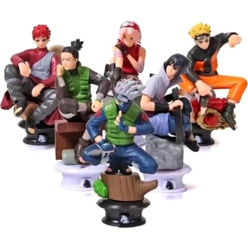 6Pcs/Set Naruto Uzumaki Hokage Uchiha Sasuke Kakashi Sakura Gaara Action Figures Toys Pvc Dolls Great Gift Toys For Childrens