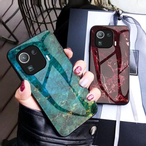 For Xiaomi Redmi Note 10 9 8 Pro Cases Mi 11 Note 10 Pro lite Tempered Glass Film Cover Gradient Shell for Xiomi Redmi K40 Pro