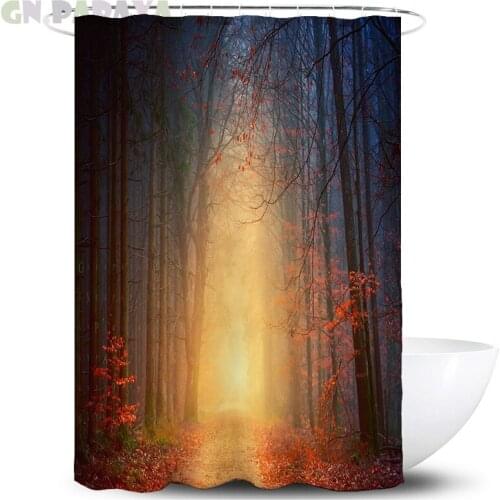 Deep in the forest Bath Curtains farmhouse decor Waterproof Polyester tropical landscape Shower Curtains Screen with hooks new