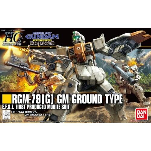 BANDAI GUNDAM HGUC 202 1/144 GM RGM-79[G] GM GROUND TYPE Gundam model kids assembled Robot Anime action figure toys